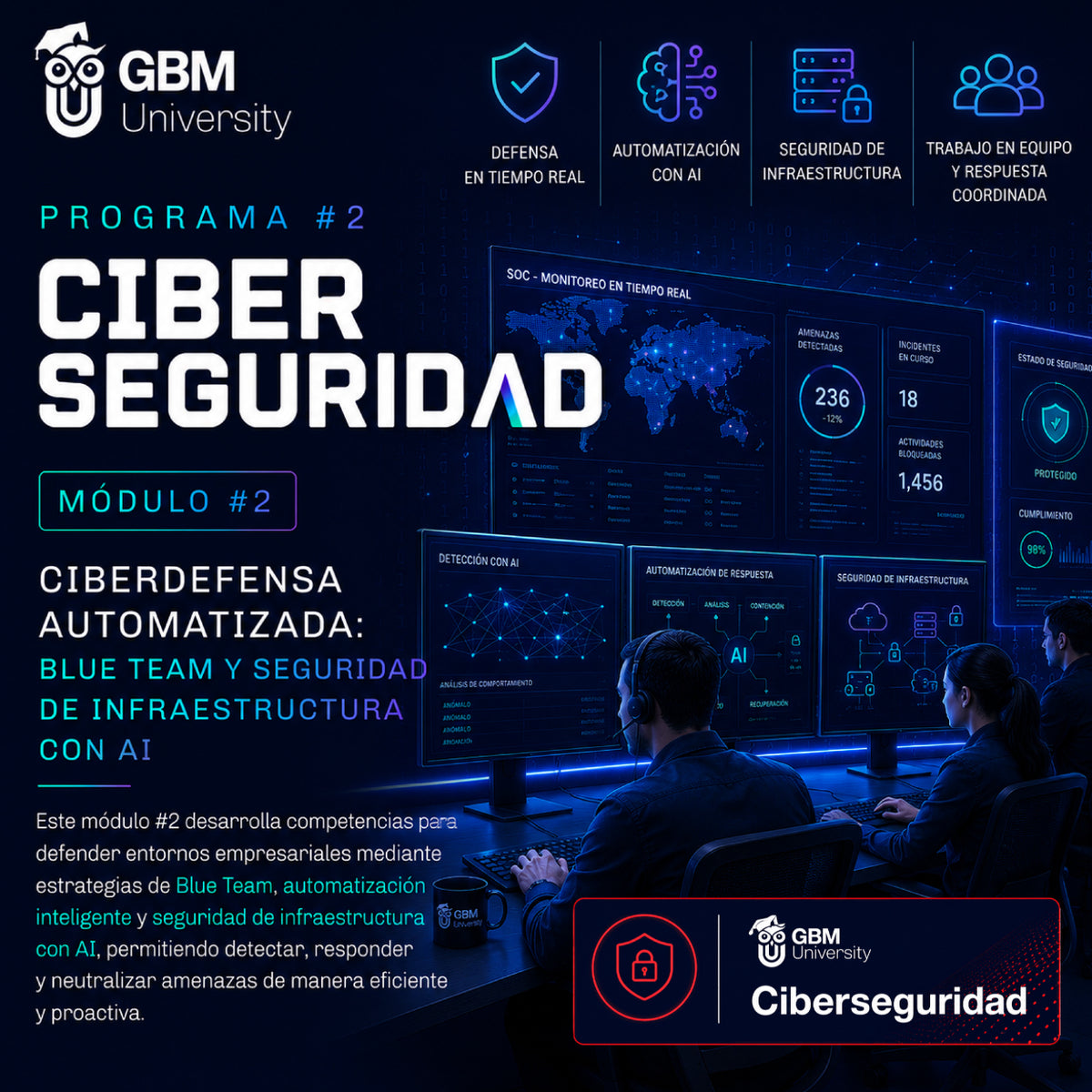 Programa #2 Ciberseguridad Módulo #2 Ciberdefensa automatizada: Blue Team y Seguridad de Infraestructura con AI