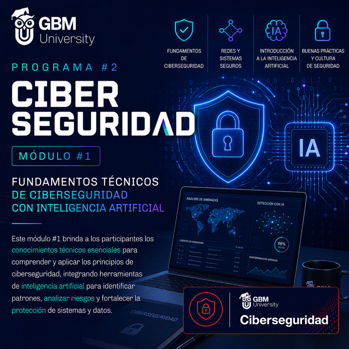 Programa #2 Ciberseguridad Módulo #1 Fundamentos Técnicos de Ciberseguridad con Inteligencia Artificial